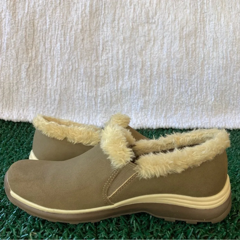 BTrue by Baretraps Womens Brown Yesabel Slip On Loafer w/Faux Fur Shoes Size 7M